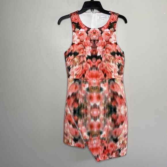FINDERS KEEPERS Dress Womens Medium M Abstract Floral Print Sheath Way To Go - Picture 1 of 9